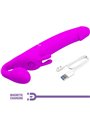 Pretty Love - Zanini Strapless Strap-On 10 Vibrations Purple