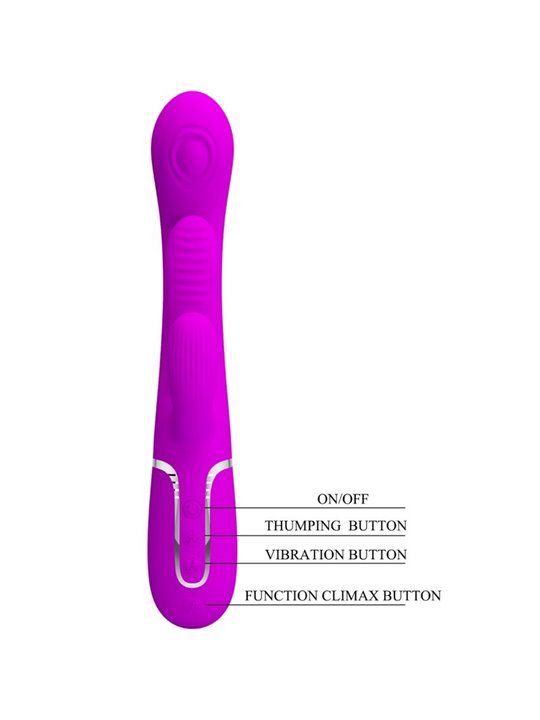 Pretty Love - Shania Triple Rabbit Vibrator Multifunction Pink