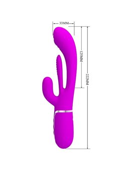 Pretty Love Shania - Vibratore Rabbit Triplo Multifunzione Rosa