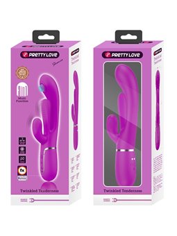 Pretty Love Shania - Vibratore Rabbit Triplo Multifunzione Rosa