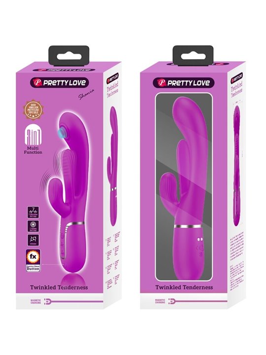Pretty Love - Shania Triple Rabbit Vibrator Multifunction Pink