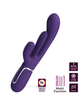 Pretty Love Shania - Vibratore Rabbit Triplo Multifunzione Viola