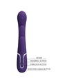 Pretty Love Shania - Vibratore Rabbit Triplo Multifunzione Viola