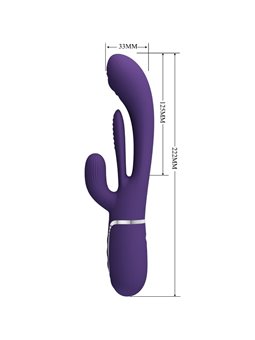 Pretty Love Shania - Vibratore Rabbit Triplo Multifunzione Viola