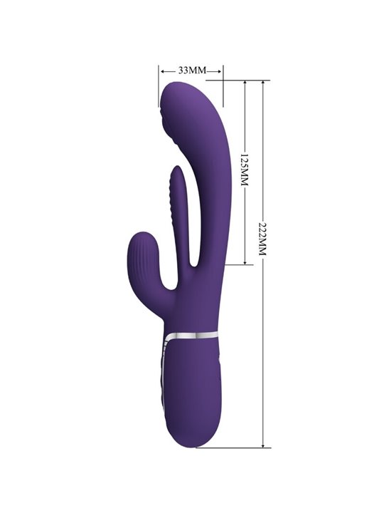 Pretty Love Shania - Vibratore Rabbit Triplo Multifunzione Viola