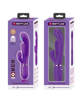 Pretty Love Shania - Vibratore Rabbit Triplo Multifunzione Viola