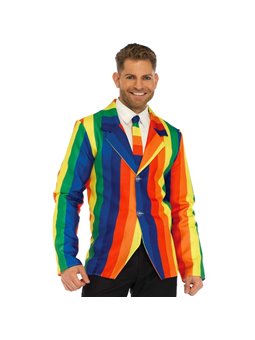 Leg Avenue - Giacca da Uomo + Cravatta Rainbow Taglia S
