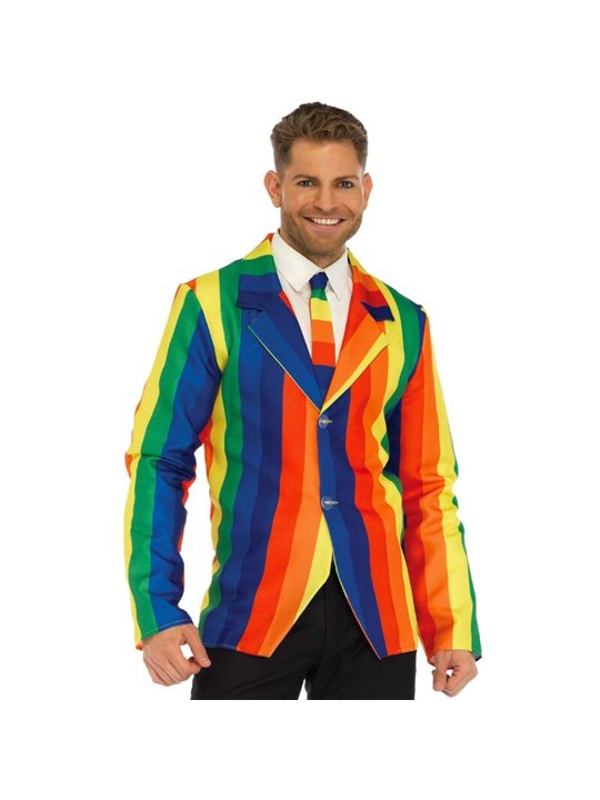 Leg Avenue - Giacca da Uomo + Cravatta Rainbow Taglia S