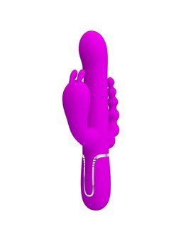 Pretty Love Cammy - Vibratore Rabbit Triplo Multifunzione 4 in 1 Rosa