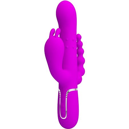 Pretty Love Cammy - Vibratore Rabbit Triplo Multifunzione 4 in 1 Rosa