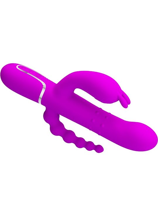Pretty Love Cammy - Vibratore Rabbit Triplo Multifunzione 4 in 1 Rosa