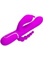 Pretty Love Cammy - Vibratore Rabbit Triplo Multifunzione 4 in 1 Rosa