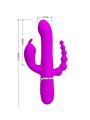 Pretty Love Cammy - Vibratore Rabbit Triplo Multifunzione 4 in 1 Rosa