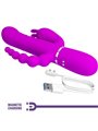 Pretty Love Cammy - Vibratore Rabbit Triplo Multifunzione 4 in 1 Rosa