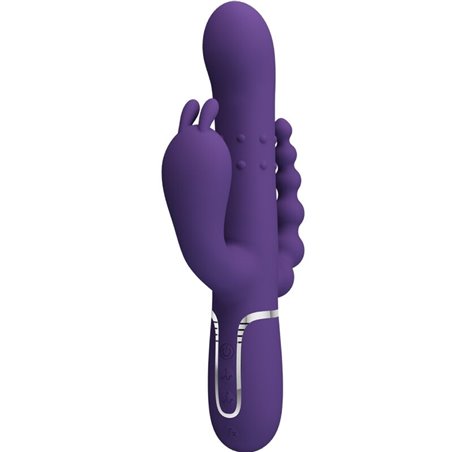 Pretty Love Cammy - Vibratore Rabbit Triplo Multifunzione 4 in 1 Viola