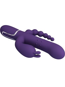 Pretty Love Cammy - Vibratore Rabbit Triplo Multifunzione 4 in 1 Viola
