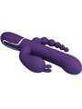 Pretty Love Cammy - Vibratore Rabbit Triplo Multifunzione 4 in 1 Viola