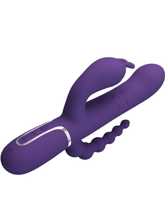 Pretty Love Cammy - Vibratore Rabbit Triplo Multifunzione 4 in 1 Viola