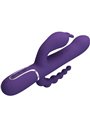 Pretty Love Cammy - Vibratore Rabbit Triplo Multifunzione 4 in 1 Viola