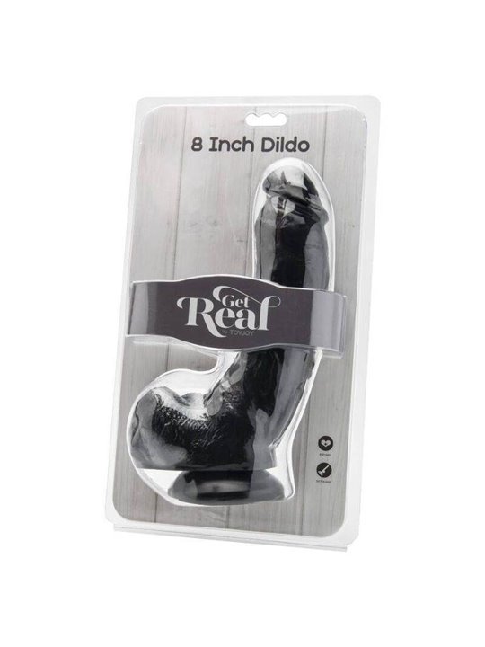 Get Real - Dildo 20,5 CM with Balls Black