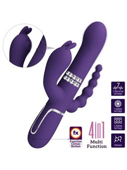 Pretty Love - Cammy Triple Vibrator Multifunction 4 In 1 Purple