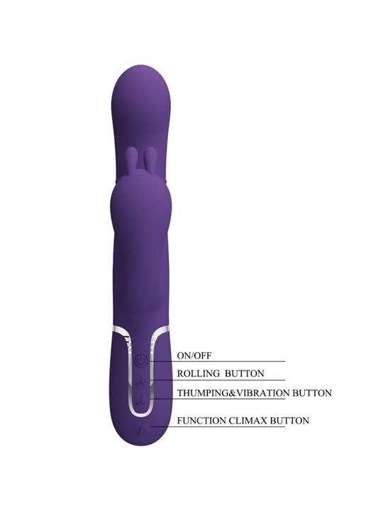 Pretty Love - Cammy Triple Vibrator Multifunction 4 In 1 Purple