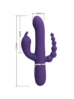 Pretty Love - Cammy Triple Vibrator Multifunction 4 In 1 Purple