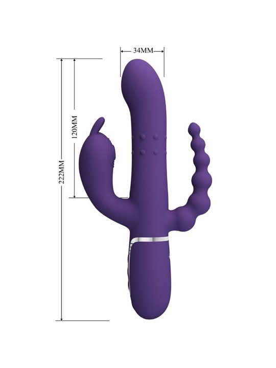 Pretty Love - Cammy Triple Vibrator Multifunction 4 In 1 Purple
