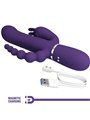 Pretty Love Cammy - Vibratore Rabbit Triplo Multifunzione 4 in 1 Viola
