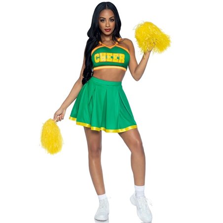 Leg Avenue - Costume da Cheerleader Verde S/M