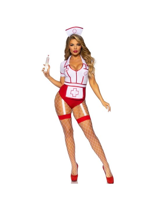 Leg Avenue - Sexy Nurse Costume Red/White S