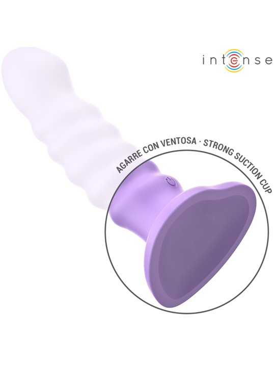 Intense - Brenda Vibrator Size M Spiral Design 10 Vibrations Purple Remote Control