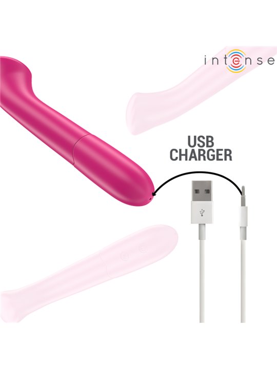 Intense Paty - Vibratore 19 Cm Flessibile 10 Vibrazioni Modello 2 Rosa