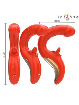 Intense Paulina - Vibratore e Stimolatore a Forma di U Rosso