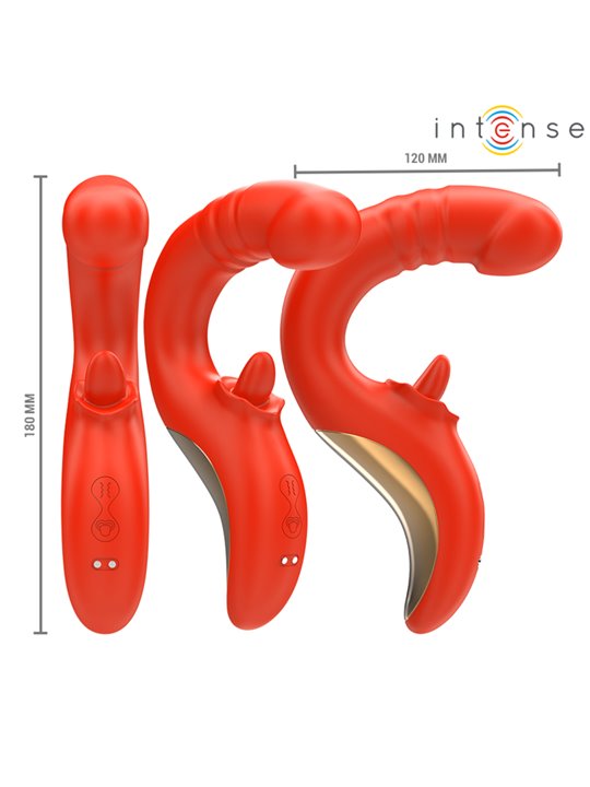 Intense Paulina - Vibratore e Stimolatore a Forma di U Rosso