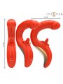Intense Paulina - Vibratore e Stimolatore a Forma di U Rosso
