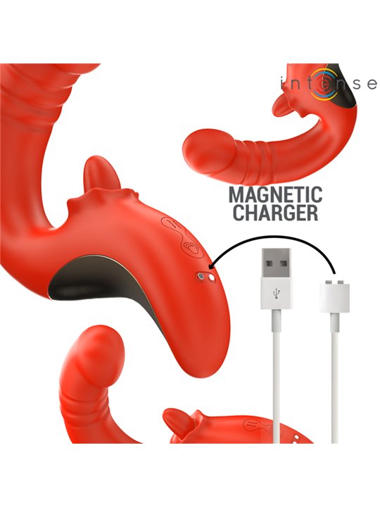 Intense Paulina - Vibratore e Stimolatore a Forma di U Rosso