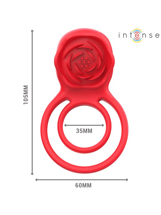 Intense Gail - Rosa Stimolante 10 Vibrazioni Rosso con Telecomando