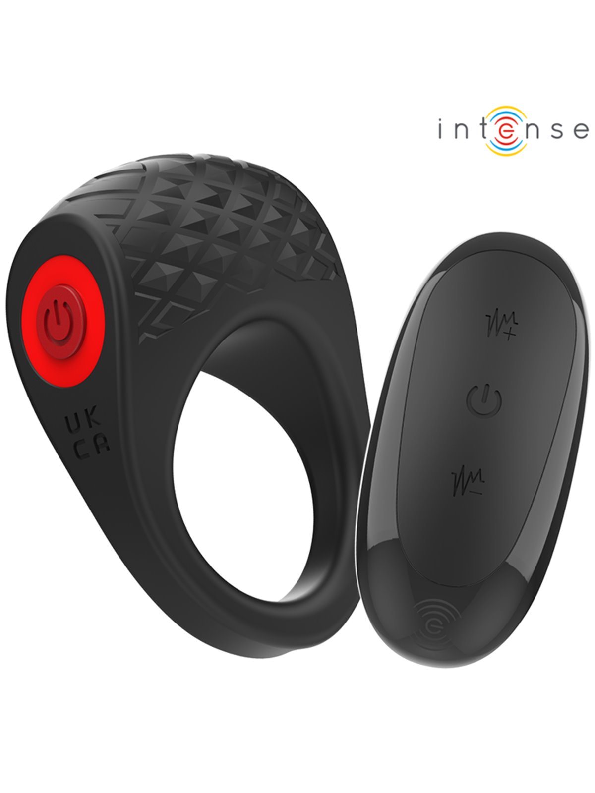 Intense - Clover Vibrator Penis Ring 10 Vibrations Black