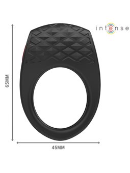 Intense - Clover Vibrator Penis Ring 10 Vibrations Black