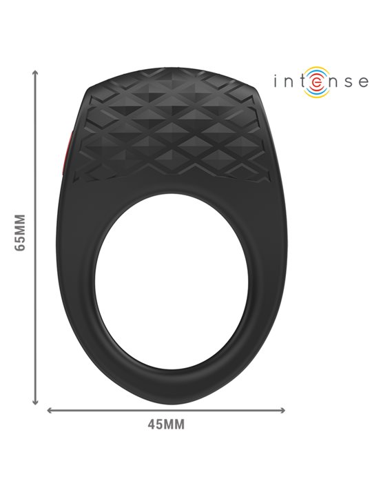 Intense - Clover Vibrator Penis Ring 10 Vibrations Black