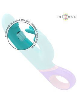 Intense - Monica Rabbit Vibrator With Rotating G-Spot Stimulator Blue