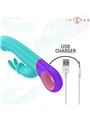 Intense Monica - Vibratore Rabbit con Stimolatore Punto G Rotante Blu