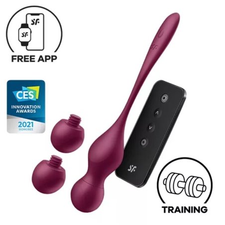 Satisfyer Love Birds Vary - Sfere Vibranti con App Gratuita Rosso