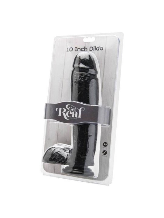 Get Real - Dildo 25,5 CM With Balls Black