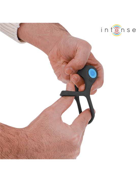 Intense - Alex Vibrator Double Penis Ring 10 Vibrations Black