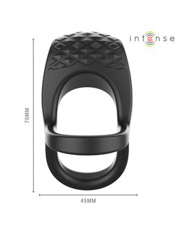 Intense - Alex Vibrator Double Penis Ring 10 Vibrations Black