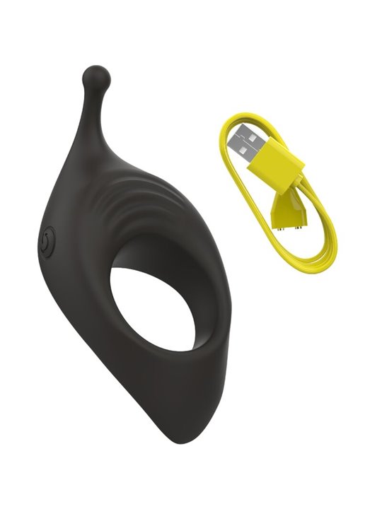 B Swish - Bcharmed Rhythm Infinite Deluxe Penis Ring 15 Vibrations Black