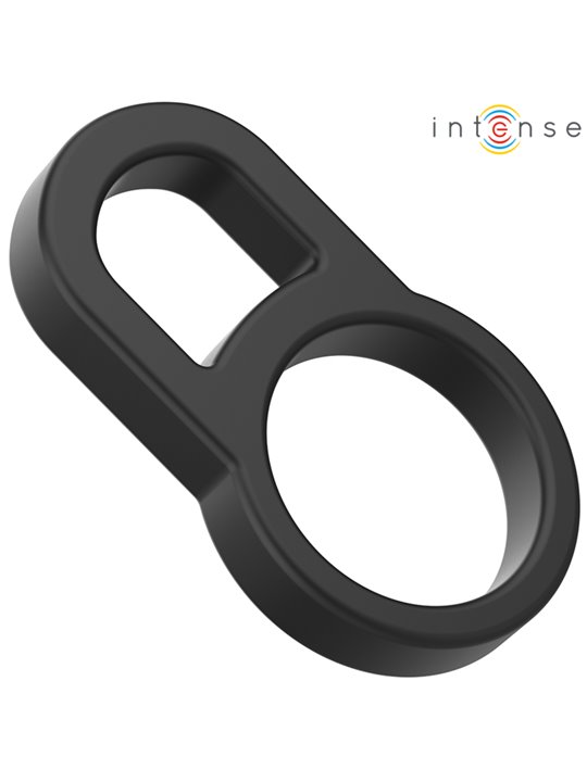 Intense - Bobby Double Silicone Penis Ring Black