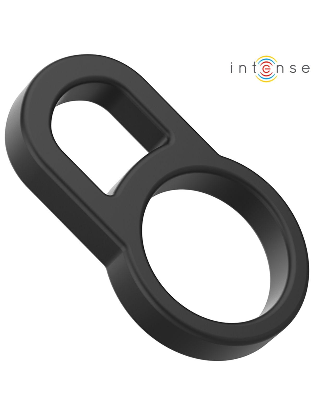 Intense Bobby - Doppio Anello Fallico in Silicone Nero